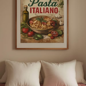 Italian Pasta Kitchen Art Print: Culinary Wall Decor
