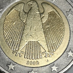 Rare pièce de 1 Euro Allemagne 2002 Aigle fédéral Objet de