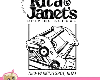 Rita & Janet’s Driving School Bluey Inspired SVG_PNG_PSD Digital Download for Cricut and DIY Crafts