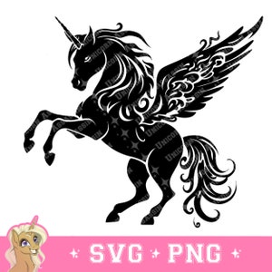 Magisches Einhorn Alicorn Pegasus SVG/PNG Digital Download für Cricut und DIY Handwerk