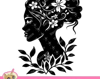 Bridal Silhouette Floral SVG/PNG Digital Download for Cricut and DIY Crafts Scrapbooking