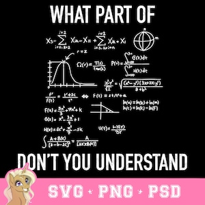 Welk deel van deze vergelijking begrijp je niet? SVG_PNG_PSD Directe digitale download voor Cricut en andere doe-het-zelvers Grappige techniek