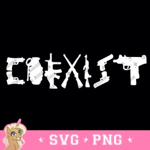 Coexist Weapons SVG/PNG Digital Download for Cricut and DIY Crafts