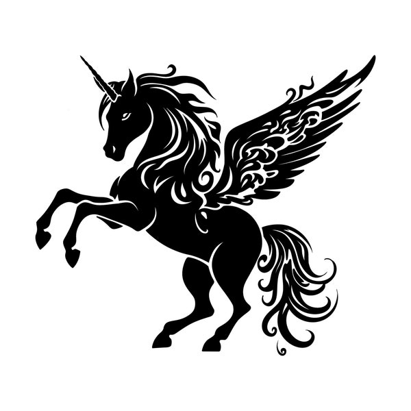 Magical Unicorn Alicorn Pegasus SVG/PNG Digital Download for Cricut and DIY Crafts