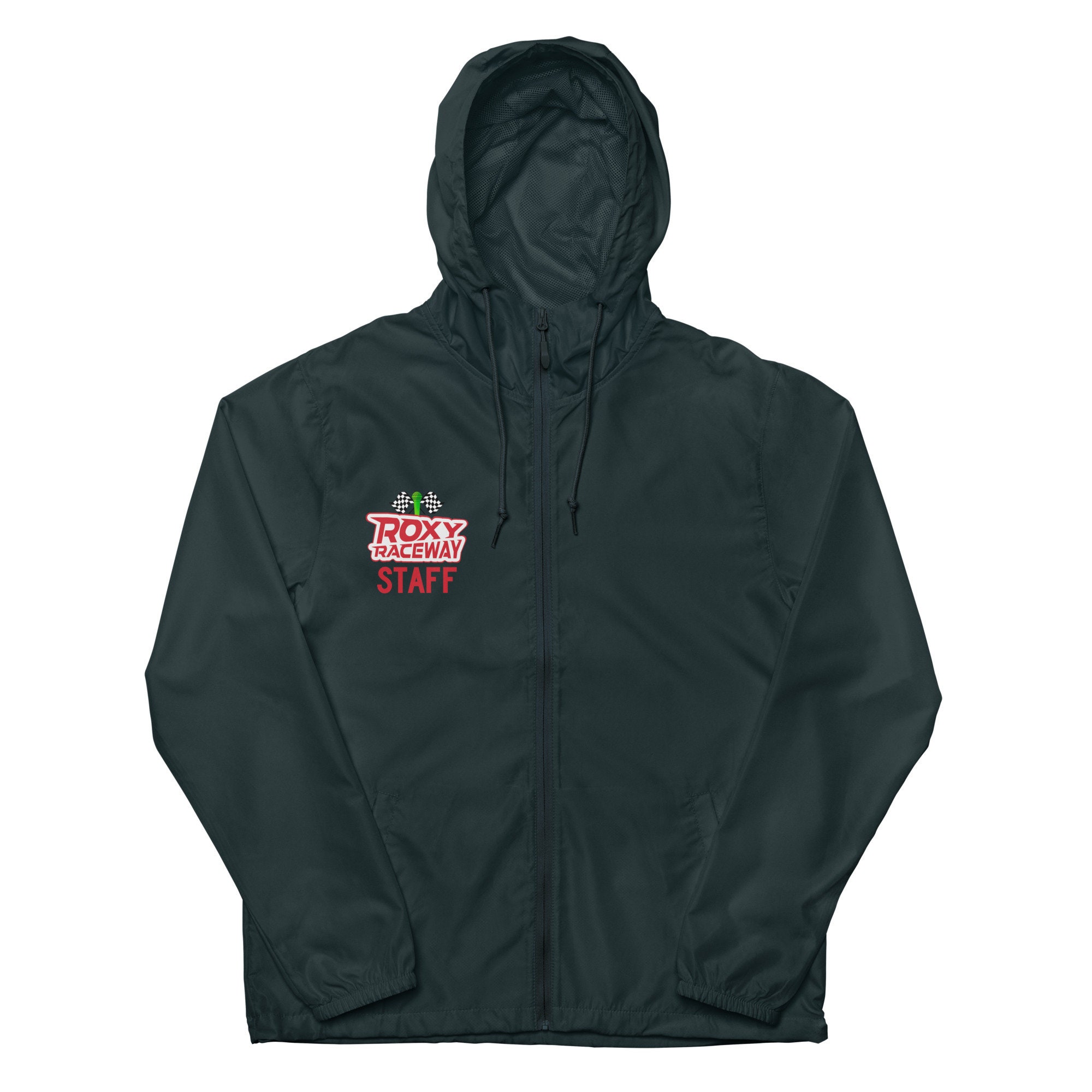 Roxy Raceway Staff Roxanne Wolf FNAF Zip-up Windbreaker Front/back