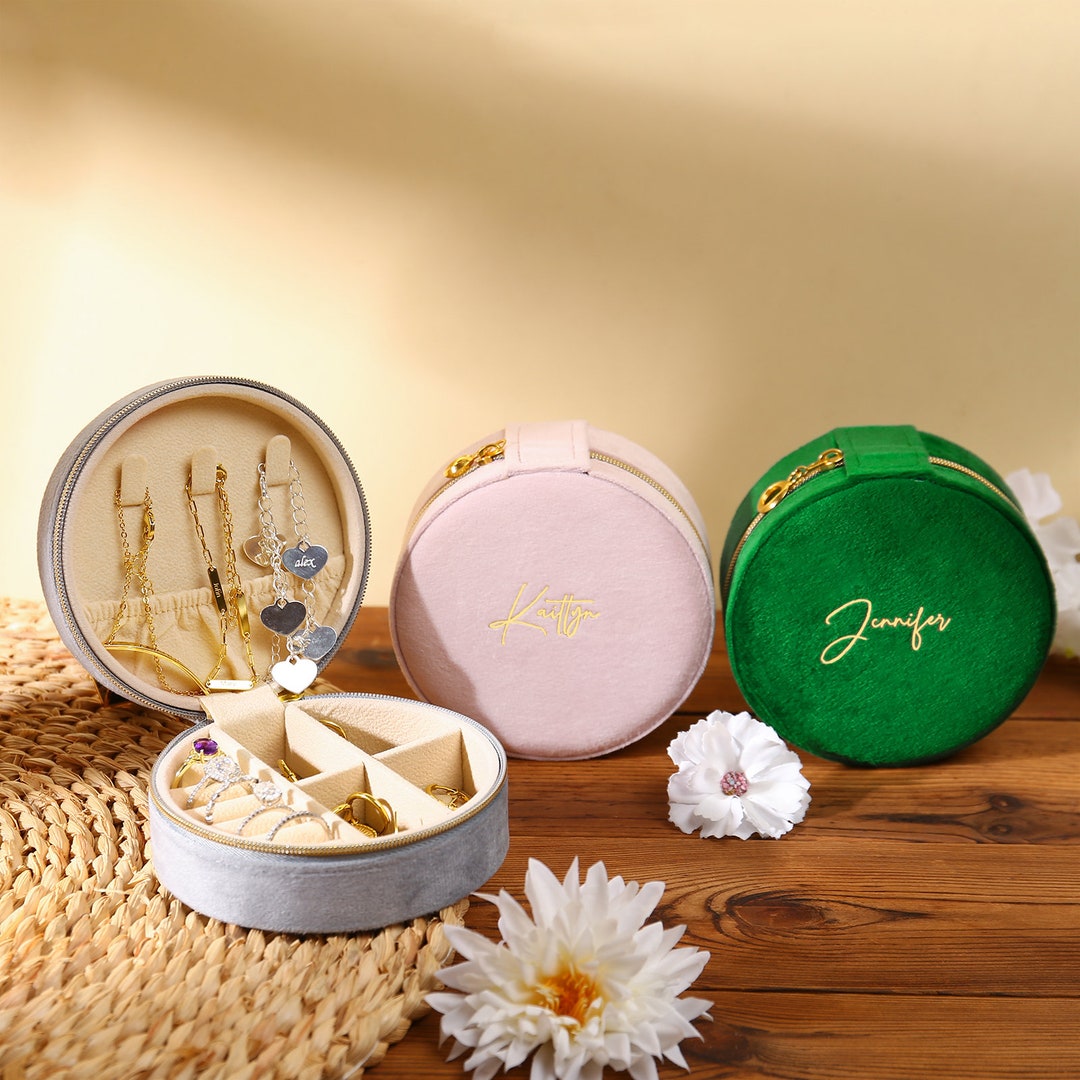 Velvet Jewelry Bag With Special Name Elegant and Soft Etsy