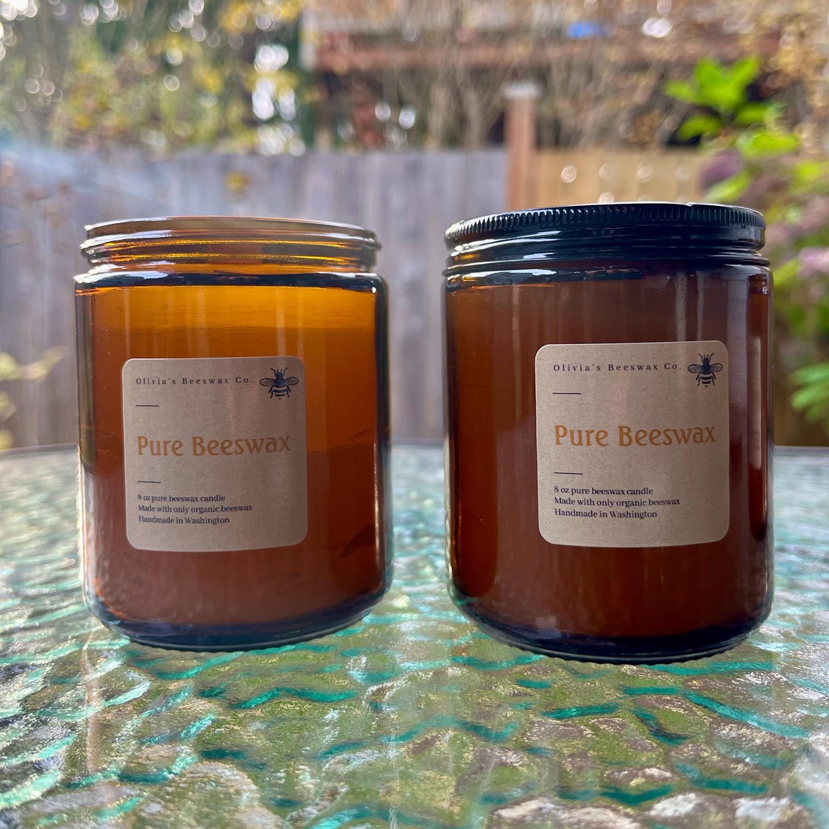 Pure Beeswax Candle, 100% Organic Beeswax, Wood Wick - Etsy