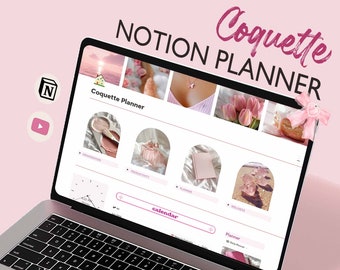 Coquette Notion Life Planner Notion All In One Planner Ultimate Notion Planner Notion Template Notion Dashboard Notion Girl Aesthetic Notion