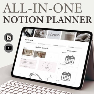 All In One Notion Life Planner Notion Template Notion Digital Planner Notion Dashboard Notion Girl Notion Aesthetic Notion Ultimate