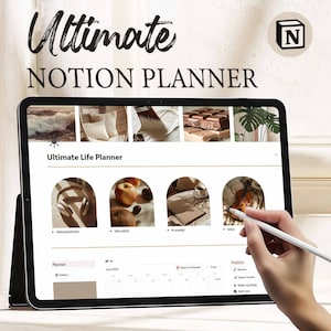 Ultimate Notion Planner Template Notion Life Planner Notion Dashboard Notion Aesthetic Notion All In One Planner 2025 Notion Planner