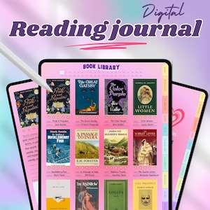 Pink Journal Digital Reading Journal Reading Tracker Journal Goodnotes Reading Planner Ipad Book Tracker Digital Reading Log Book Review