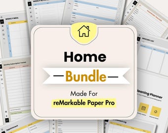 Home Bundle for Remarkable Paper Pro, Home management Planners Cleaning Checklist Grocery Planner Appointment Book Password Tracker