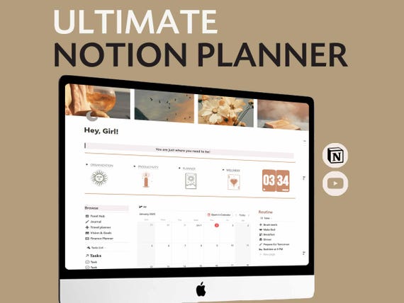 2027 Notion Planner Notion Template Notion All In One Notion Life Planner Notion Dashboard Notion Aesthetic Ultimate Notion