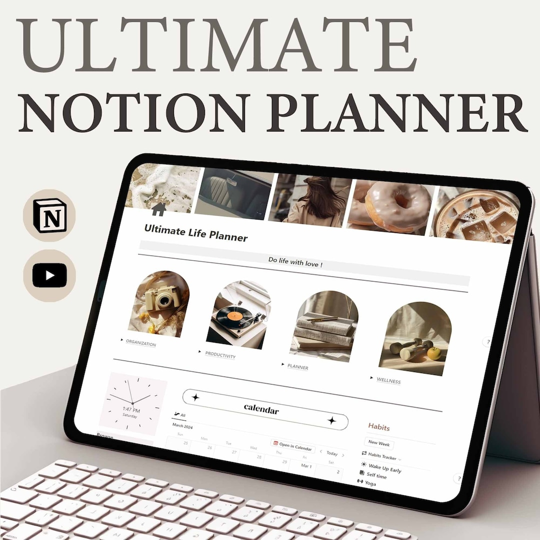 2025 Notion Life Planner Notion All in One Planner Ultimate Notion Planner Notion Template