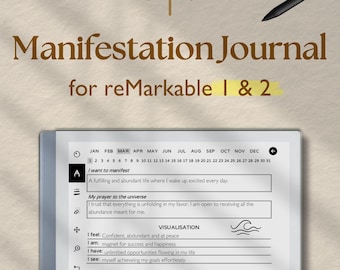 Manifestation Journal for reMarkable 2, Manifesting Journal, Spiritual Journal Gratitude Journal Wellness Journal Healing Law of Attraction