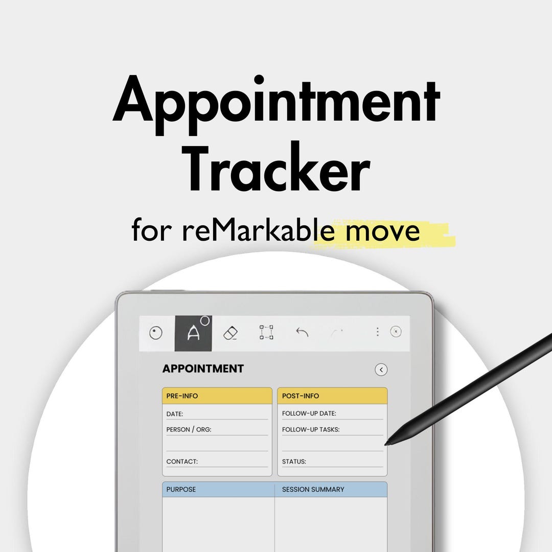 Appointment Log Template for Remarkable Move, Templates for Remarkable ...