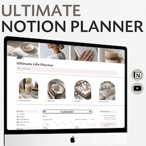 2025 Notion Planner Notion Template Notion All In One Notion Life Planner Notion Dashboard Notion Aesthetic Ultimate Notion Minimal Planner