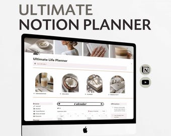 2026 Notion Planner Notion Template Notion All In One Notion Life Planner Notion Dashboard Notion Aesthetic Ultimate Notion Minimal Planner