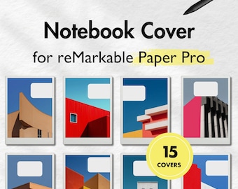 Notebook Cover for reMarkable Paper Pro, Landscape Cover Bundle for reMarkable, Notebook for remarkable, Templates for reMarkable, Notepad