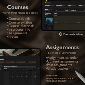 Op de afbeelding: Een donkerbruin computerscherm met een kalender-app die de maand juli laat zien. De app is getiteld "Mijn opdrachten/Examens". Het scherm is omgeven door een donkerbruine houten lijst. De tekst "Cursussen" wordt bovenaan het scherm in groot lettertype weergegeven. De tekst "Opdrachten" wordt onderaan het scherm in groot lettertype weergegeven. De tekst "Video tutorial inbegrepen" wordt onderaan het scherm in klein lettertype weergegeven.