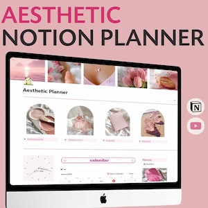 Pink Notion Planner Notion Template Life Planner Notion Aesthetic Template Notion Planner Digital Notion Planner Template All In One Notion