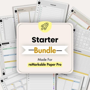 Starterpaket für Remarkable Paper Pro, Tagesplaner, digitaler Zielplaner, Gewohnheitstracker, To-Do-Listen-Vorlage, Produktivitätsjournal, Notizbuch
