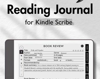 Kindle Scribe Reading Journal Kindle Scribe Template, Book Review, Reading Log, Reading Tracker, Reading Planner, Book Tracker Journal