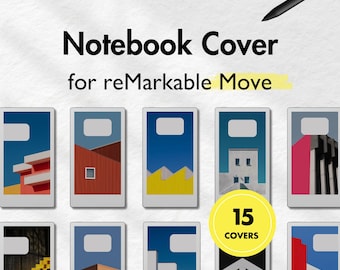 Notebook Covers for reMarkable Move, Landscape Cover Bundle for reMarkable Paper Pro Move, Notebook for reMarkable, Templates for reMarkable