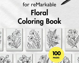 Coloring Book for reMarkable Paper Pro, templates for remarkable, Digital Adult Coloring Book, Mindfulness book, Calming Coloring Book