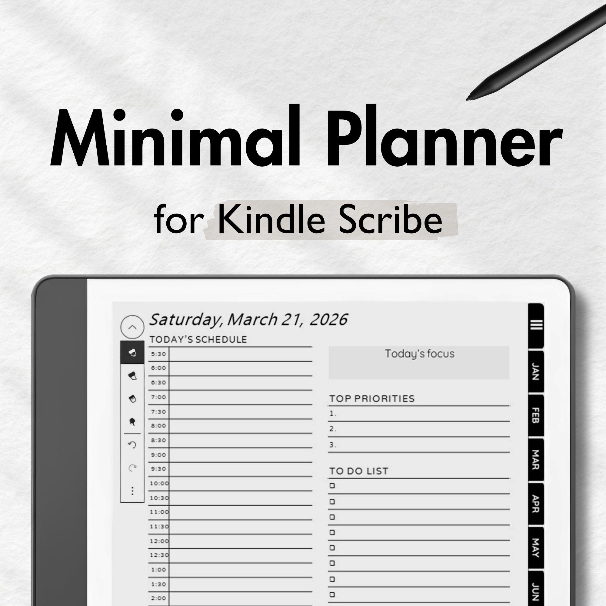 Kindle Scribe Planner Kindle Planner 2026, Templates for Kindle Scribe ...