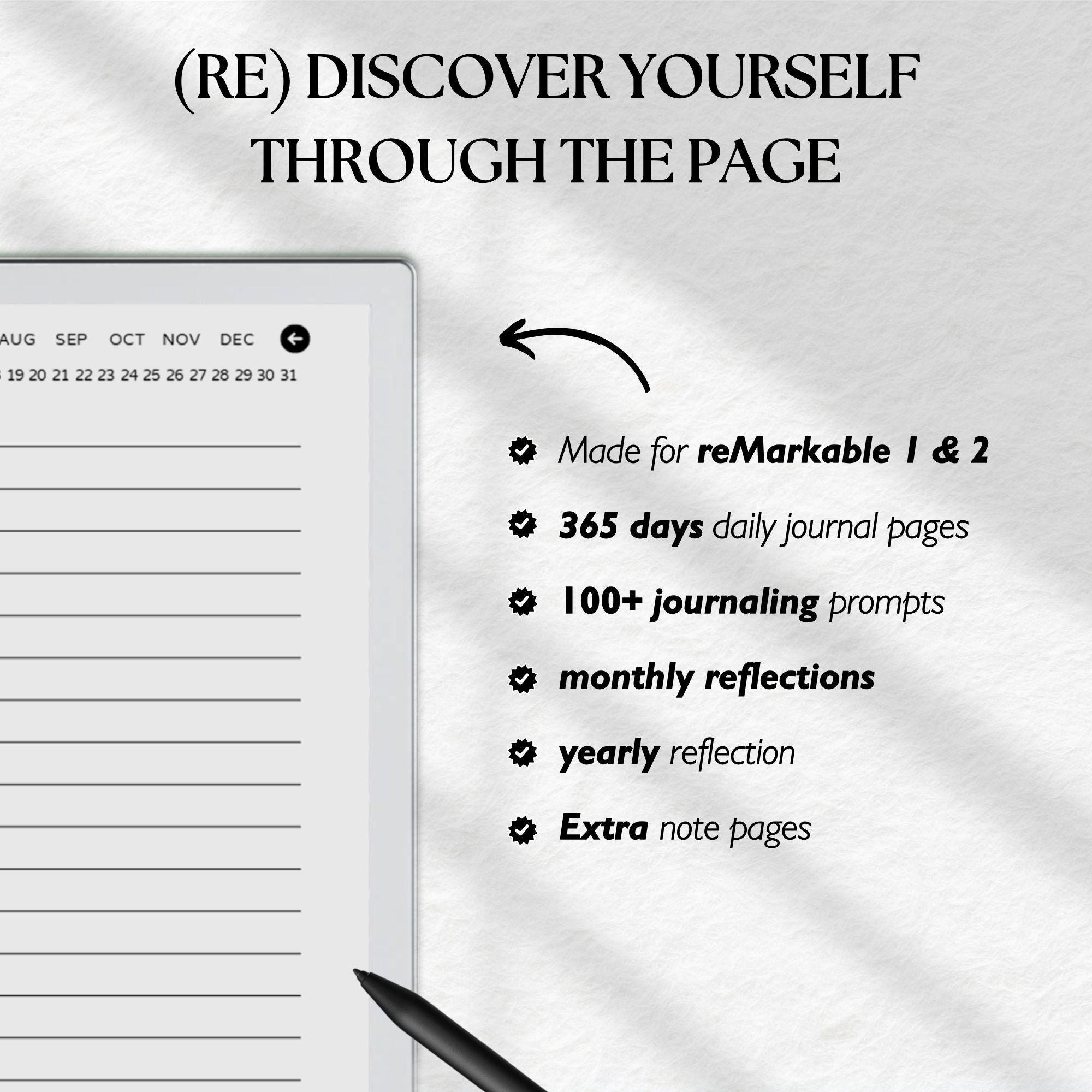Daily Journal for Remarkable 2, Digital Daily Journal, Templates for ...