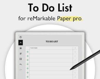 To Do List Template for reMarkable Paper Pro, Templates For Remarkable, Daily To Do List Daily Checklist Template Task Tracker Daily Planner