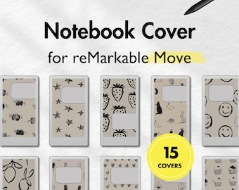Notebook Covers for reMarkable Move, Cover Bundle for reMarkable Paper Pro Move, Notebook for reMarkable, Templates for reMarkable