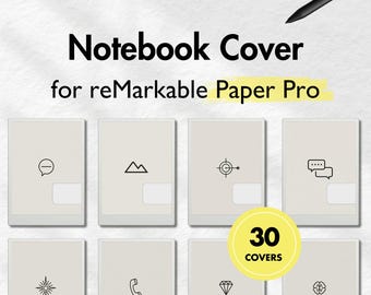 Notebook Cover for reMarkable Paper Pro, Cover Bundle for reMarkable, Notebook for remarkable, Templates for reMarkable, Notepad rmpp