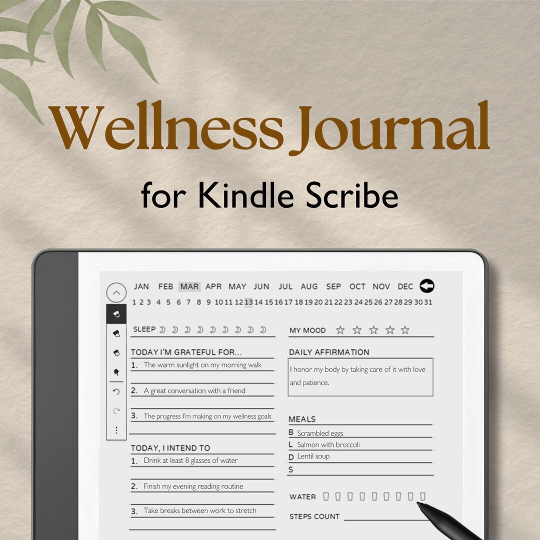 Wellness Journal, Kindle Journal, Daily Journal, Self Care Planner ...