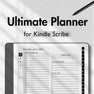 Kindle Scribe Planner Kindle Planner 2025, Templates for Kindle Scribe Daily Planner Digital Planner, To Do, Calendar, Notes, Finances