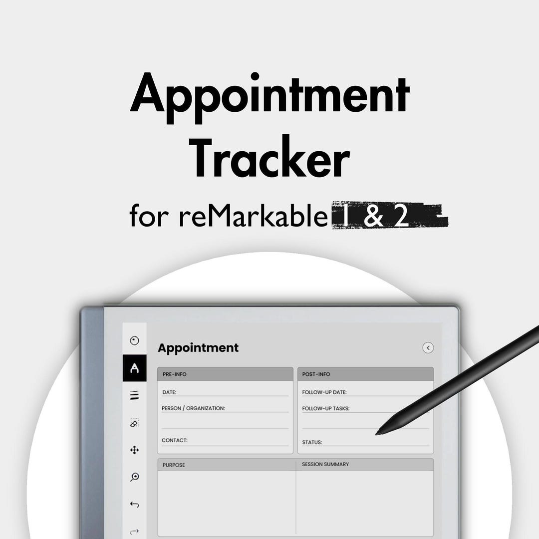 Appointment Log Template for Remarkable 2, Templates for Remarkable ...