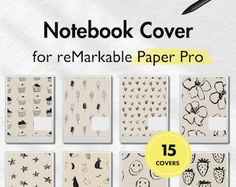 Notebook Cover for reMarkable Paper Pro, Cover Bundle for reMarkable, Notebook for remarkable, Templates for reMarkable, Notepad rmpp