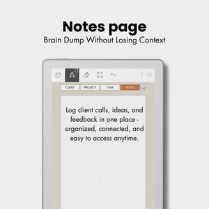 Freelance Planner for reMarkable Move, Templates Client Tracker Template Project Planner Task Planner Client Management image 8