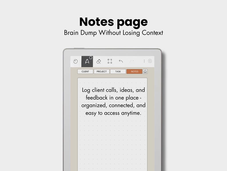Freelance Planner for reMarkable Move, Templates Client Tracker Template Project Planner Task Planner Client Management image 8