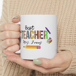 Teacher gift for teacher appreciation personalized mug for teacher gift mug for teacher custom mug for holiday gift