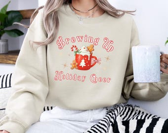Chemise café, sweat-shirt des fêtes pour les amateurs de café, chemise d'ambiance des fêtes de fin d'année, chemise de Noël, sweat-shirt café de Noël, chemise d'hiver