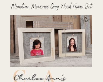 Miniature Memories Gray Wood Frame Set
