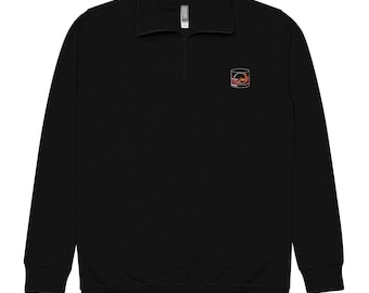 Embroidered Negroni Quarter Zip | Cocktail Sweatshirt | Mixology Gift | Hand Drawn Design