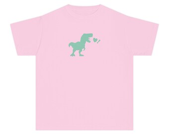 T-Rex Shouting Heart T-Shirt | Comfort Colors Tee | Blossom