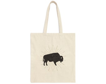 Bolsa de mano Spirit Buffalo de lona de algodón