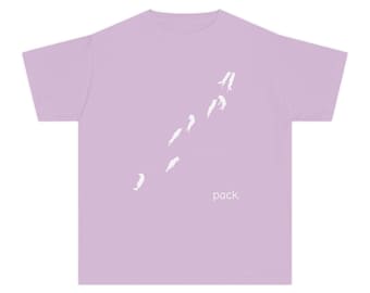 Minimal Wolf Pack Kids T-Shirt | Comfort Colors | Orchid