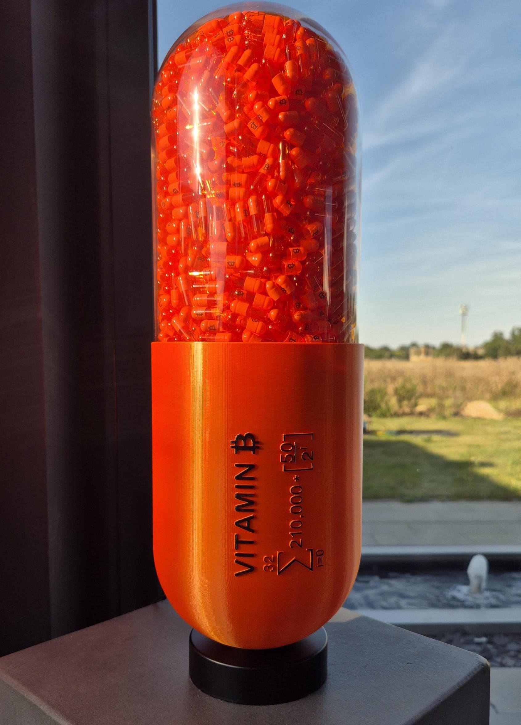 Bitcoin Orange Pill Art Sculpture Vitamin B Limited to 100 - Etsy