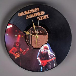 AC/DC: For Those About to Rock Vinyl Record and Cover Art Wall Clock 2