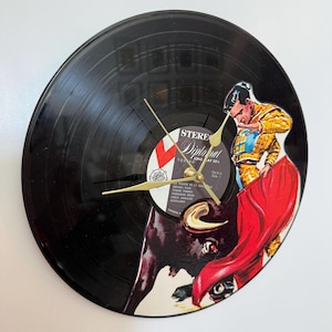Musik aus der Bull Ring Schallplatte und Cover Art Wanduhr